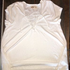 HOLLISTER criss cross shirt